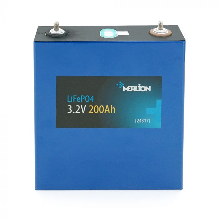 
					Літій-залізо-фосфатний акумулятор Merlion 3.2V200AH  вага 4.0 кг, 172 х 222 х 53мм