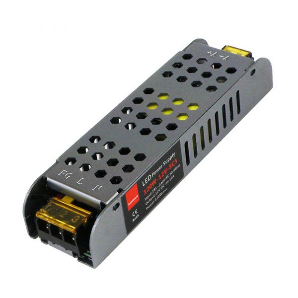 
					Імпульсний блок живлення 12В 10А (120Вт) перфорований SLIM