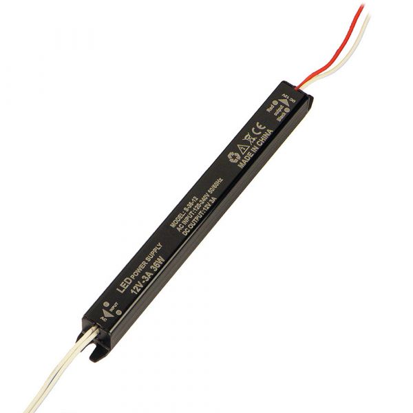 
					Імпульсний блок живлення герметичний PSW12-36 12В 3А (36Вт) IP20 (192*18*18)