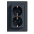 
					Розетка подвійна Schneider Asfora, Анірацит