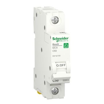 
					Автоматичний вимикач Schneider RESI9 50А, 1P, крива, 6кА