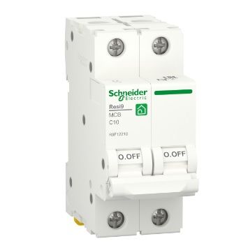 
					Автоматичний вимикач Schneider RESI9 10А, 2P, крива C, 6кА