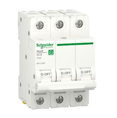
					Автоматичний вимикач Schneider RESI9 50А, 3P, крива C, 6кА
