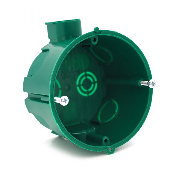 
					Підрозетник / Коробка стикувальна, бетон Ø68х45мм (з болтами) зелена Q100