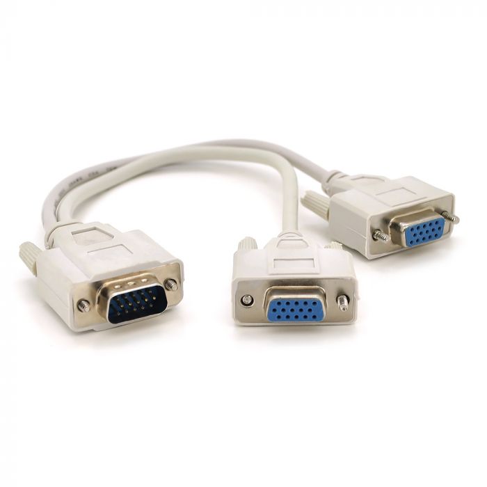 
					Розгалужувач VGA 0,2m, male to 2*female (тато-2*мама), White, OEM