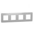 
					Рамка чотиримісна горизонтальна Schneider Unica, Алюміній