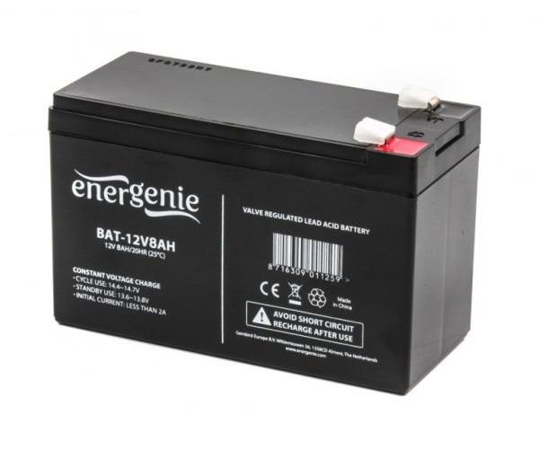 Акумуляторна батарея EnerGenie 12V  8Aг (BAT-12V8AH)