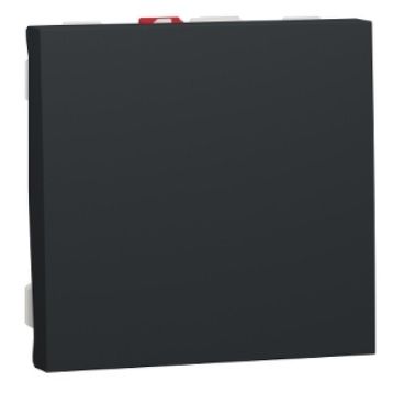 
					Вимикач одноклавішний Schneider Unica схема 7, 10A, 2 модулі, Антрацит