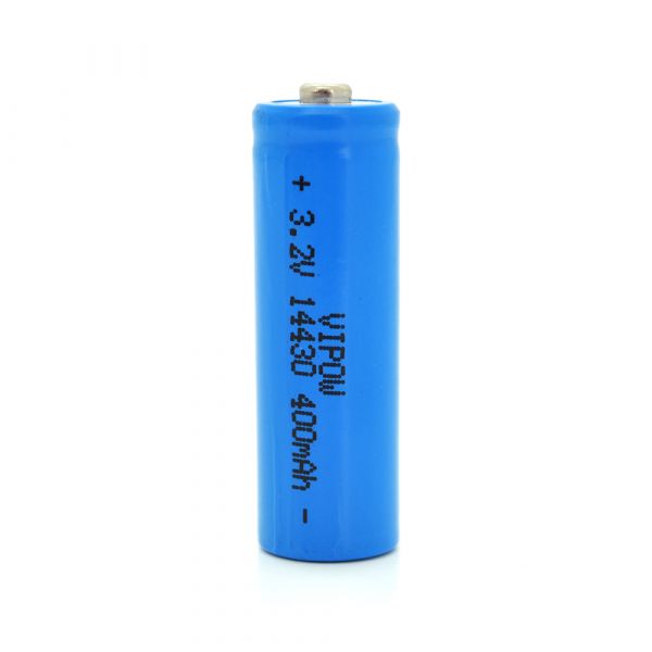 
					Литий-залiзо-фосфатний акумулятор 14430 Lifepo4 Vipow IFR14430 TipTop, 400mAh, 3.2V, Blue Q50/500