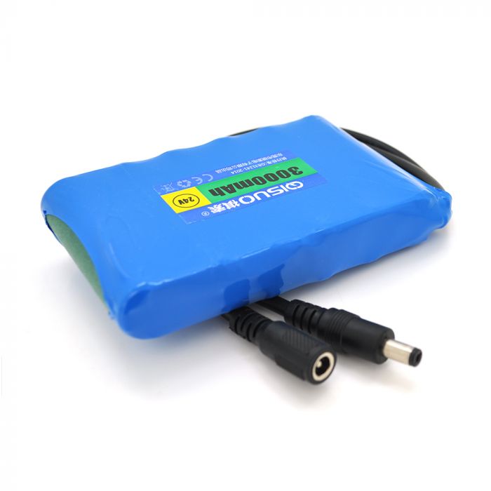 
					Акумуляторна батарея літієва QiSuo 24V 3A з елементами Li-ion 18650, DC5.5x2.1, (112x20x70mm)