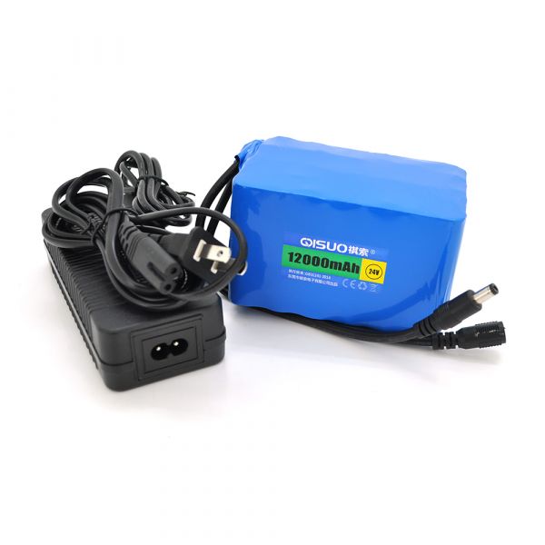 
					Акумуляторна батарея літієва QiSuo 24V 12A з елементами Li-ion 18650 + зарядний пристрій  25.2V3A DC5.5x2.1, (110x76x67mm)