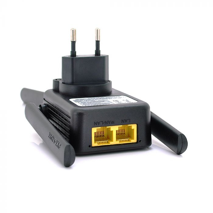 
					Підсилювач WiFi сигналу з 4-ма вбудованими антенами LV-WR42Q, живлення 220V, 300Mbps, IEEE 802.11b/g/n, 2.4-2.4835GHz, BOX