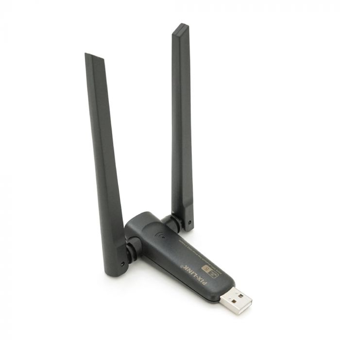 
					Бездротовий мережевий адаптер Wi-Fi-USB Merlion LV-UAC21, RTL8811CU, з 2-ма антенами 10см, 802.11 a/b/g/n, 600MB, 2.4 GHz, Blister Q50