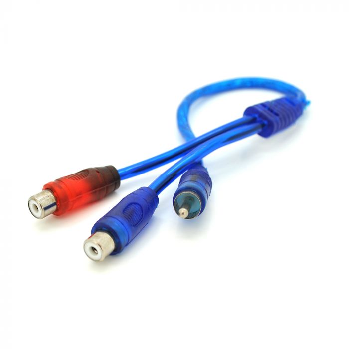 
					Кабель RCA (тато) => 2хRCA (мама), CU, круглий, Blue, 0,2 м, (Пакет) Q250