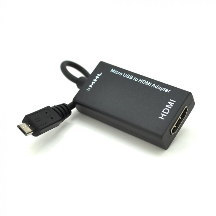 
					Конвертер MicroUSB (тато) на HDMI(мама) MHL, Black, Пакет