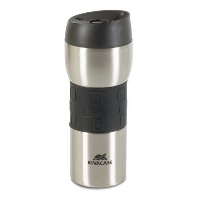Термокружка RIVACASE 0.45 L,срібляста, збереження тепла: 6 -12 годин (90442SLM)