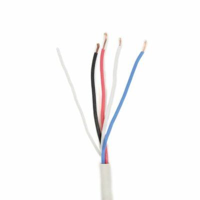 
					Сигнальний кабель 4х0,22мм б/е обіднений алюміній (ССА), 12 Ом, білий