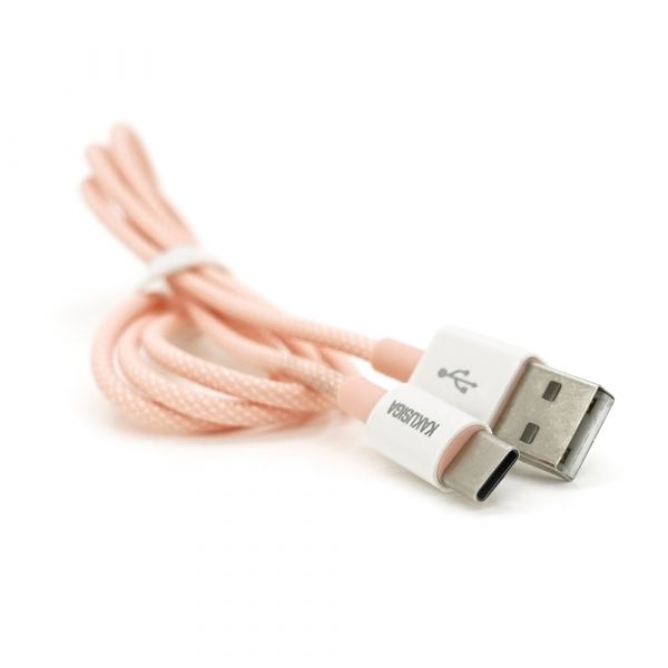 
					Кабель iKAKU KSC-723 GAOFEI smart charging cable for Type-C, Pink, довжина 1м, 2.4A, BOX