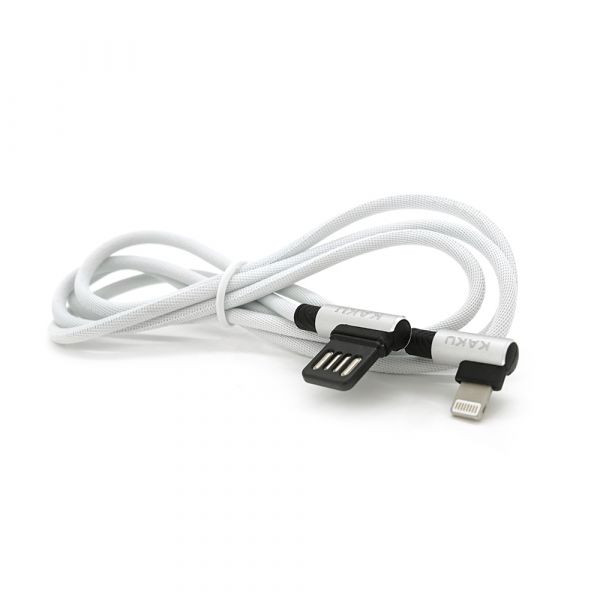 
					Кабель iKAKU KSC-028 JINDIAN charging data cable for iphone, Silver, довжина 1м, 2.4A, BOX
