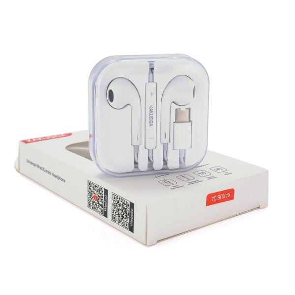 
					Універсальні навушники-вкладиші iKAKU KSC-144 QINGTINGZHE з мікрофоном (Type-C), White, Bох