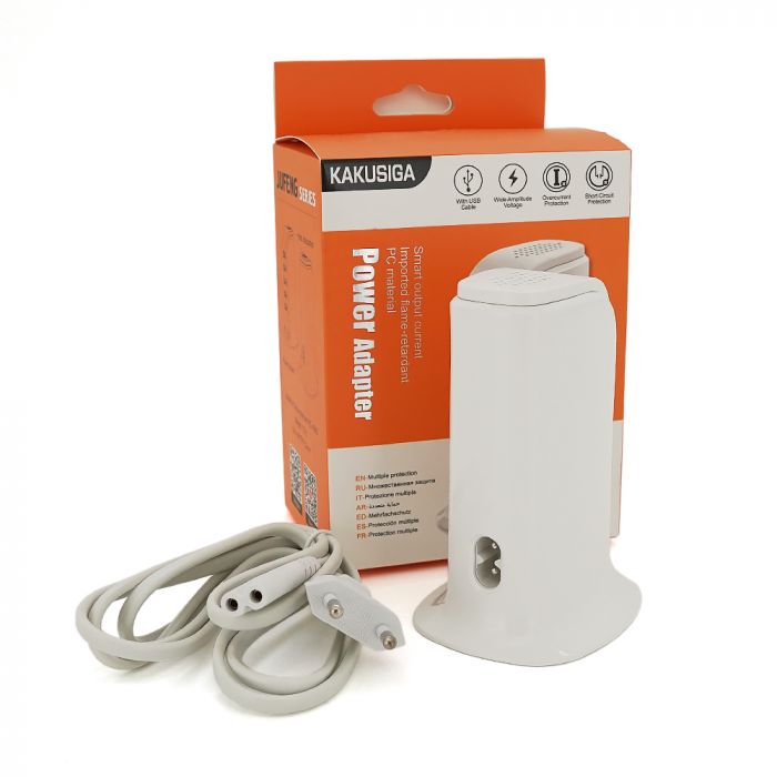 
					СЗУ AC100-240V iKAKU KSC-741 Jufeng Series Desktop, 5xUSB, Output: DC5V/2.4A (12W), White, Box