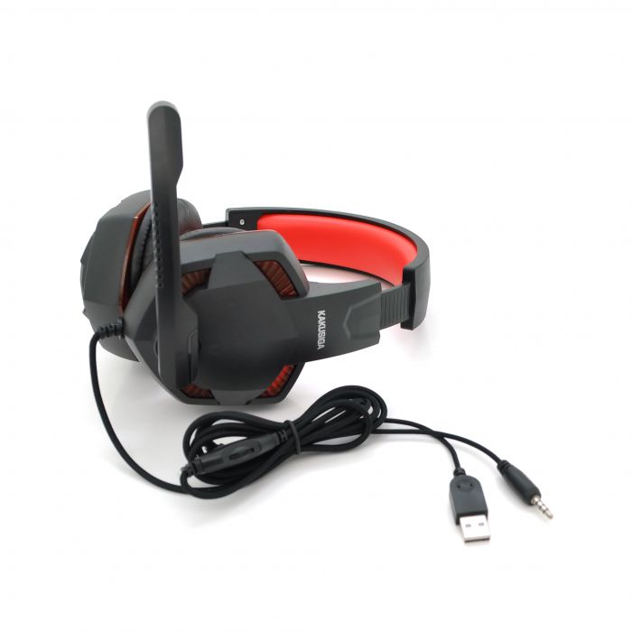 
					Ігрові навушники з мікрофоном iKAKU KSC-713 ZHANHUN, Black-Red, Box