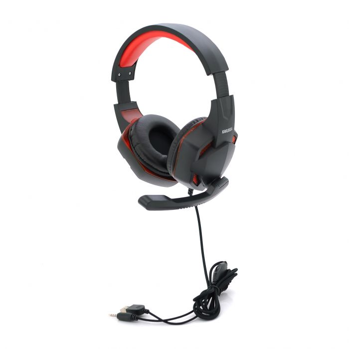 
					Ігрові навушники з мікрофоном iKAKU KSC-713 ZHANHUN, Black-Red, Box