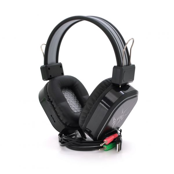 
					Ігрові навушники з мікрофоном iKAKU KSC-581 ZHANLONG, Black-Silver, Box