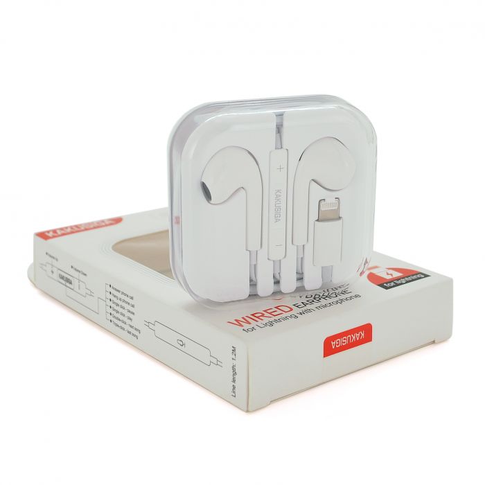 
					Універсальні навушники-вкладиші iKAKU KSC-697 HAOYUN з мікрофоном (Lightning), White, Bох