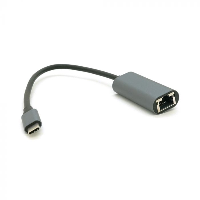 
					Конвертер Type-C (тато)/RJ-45 (мама), 18cm, круглий, chip:RTL8153, 1000Mbps, Gray