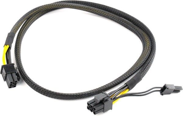 Кабель Cablexpert CC-PSU-86 живлення PCI express 6 пін на 6+2 пін 0.8 м