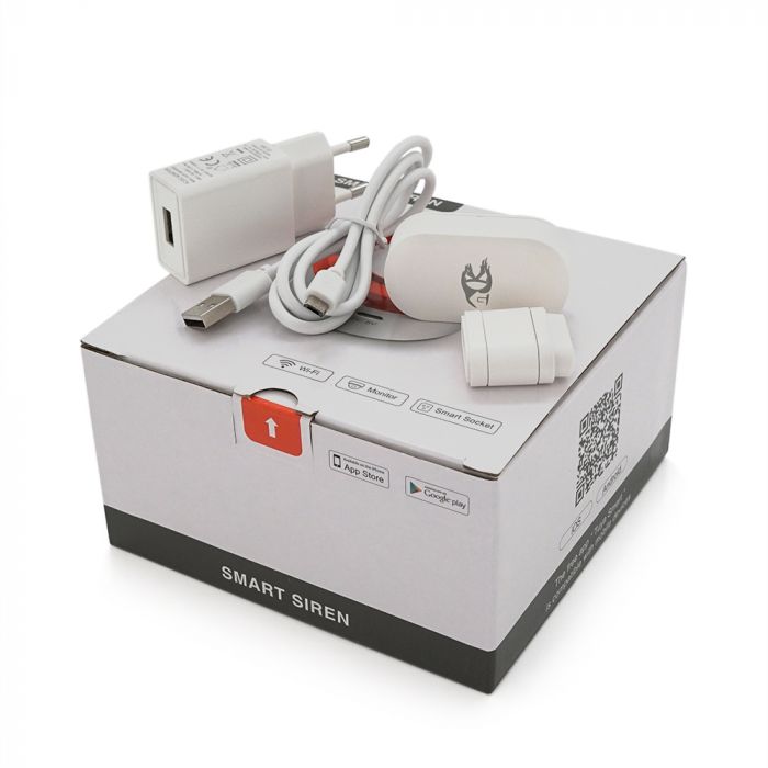 
					Автономна WiFi сигналізація YOSO Smart Alarm W00 ( Сирена + датчик руху + датчик дверей + Пульт дистанційного керування ) Tuya