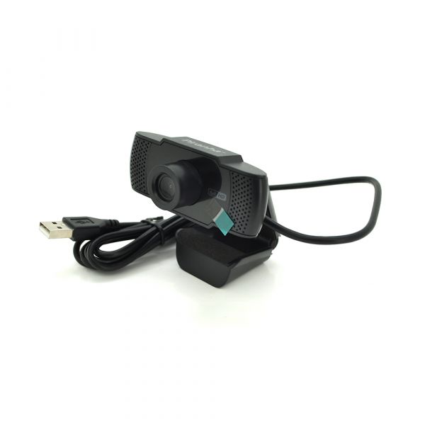 
					Вебкамера з гарнітурою YT-9635, 1080p, пласт. корпус, Black, Q100
