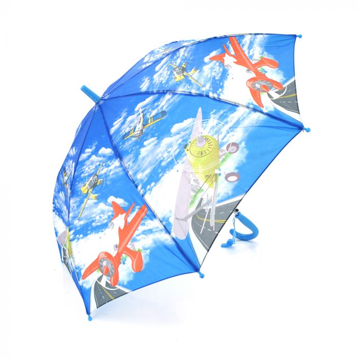 
					Парасолька дитяча Airplane автоматична, D-100см, захист від сонця, UV (99%), захист від дощу, каркас - Al+Fe, Blue