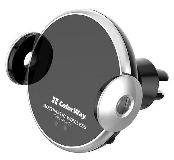 Автотримач для телефона ColorWay AutoSense Car Wireless Charger 2 10W Black (CW-CHAW035Q-BK)