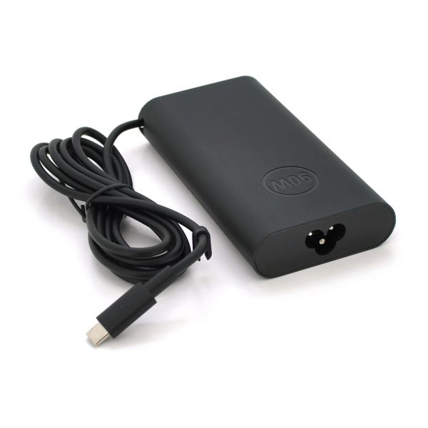 
					Блок живлення MERLION для ноутбука DELL 90W штекер Type-C, довжина 0,9м + кабель живлення