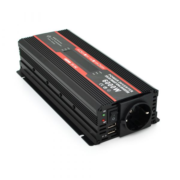 
					Інвертор напруги KY-M6000, 850W, 12/220V, Line-Interactive, LCD, 1 Shuko, 2 USB вихід, прикурювач, Box, Q20