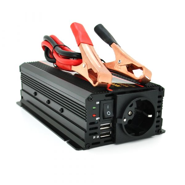 
					Інвертор напруги CARMAER2000W, 12/220V з апроксимованою синусоїдою, 1Shuko, 2*USB (DC:5V/2A), крокодили+ прикурювач, Q20