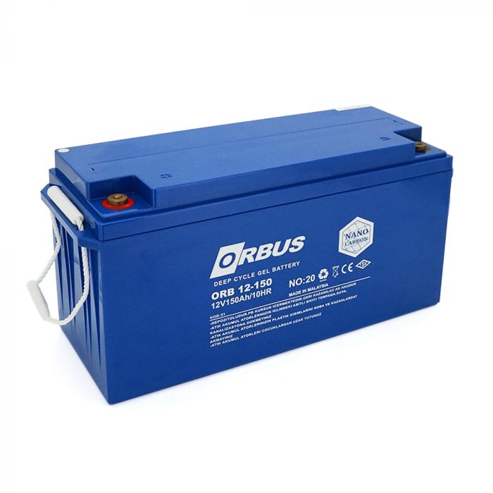
					Акумуляторна батарея ORBUS CG12150  GEL 12 V 150 Ah  (485 x 172 x 240) Black Q1/34