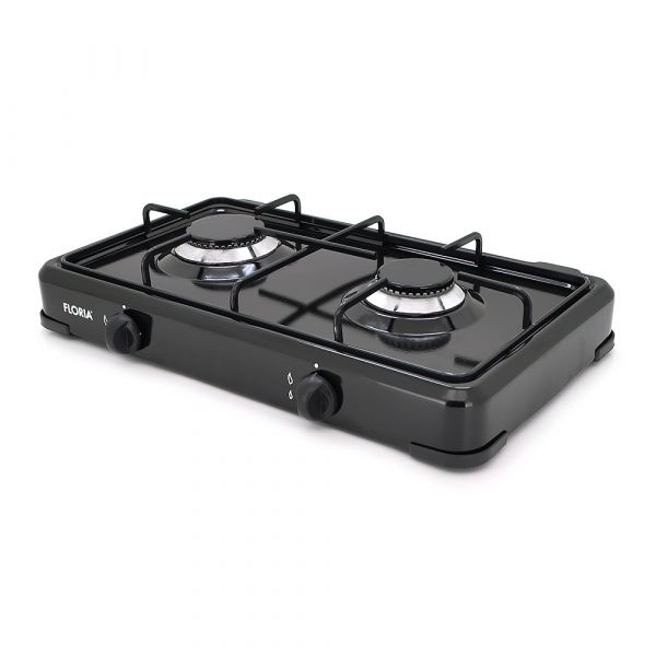 
					Газова плита Floria ZLN7128, 2 комфорки, Black