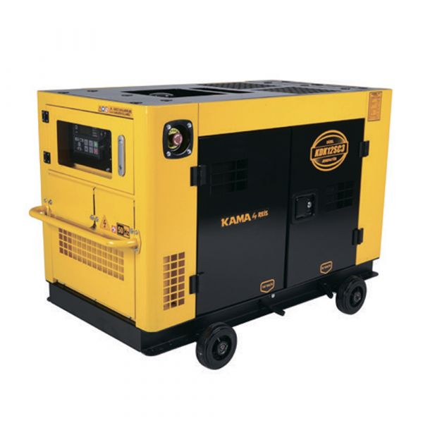 
					Генератор дизельний KDK12SCA3, трехфазный 230/400V, 50Hz, 12KVA, об'єм 26л