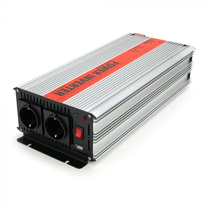 
					Інвертор напруги RITAR RSX-2500, 12V/220V, 2500W з апроксимувати синусоїдою, 2xShuko, 1xUSB, клемні дроти, BOX, Q4
