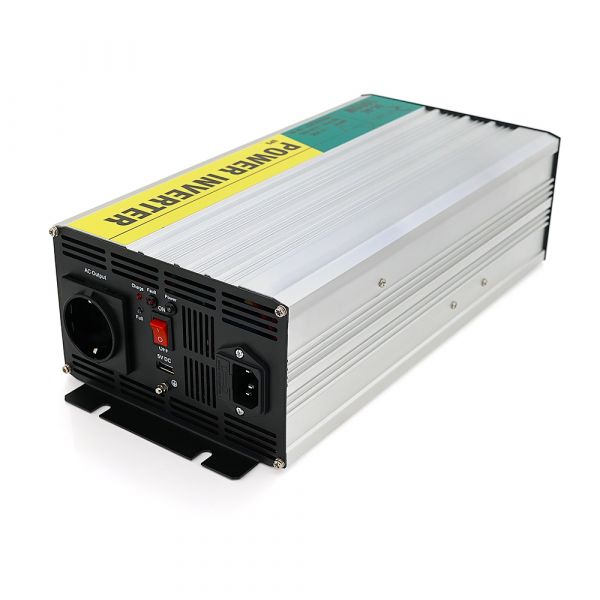 
					Інвертор напруги RITAR RSCU-1500, 12V/220V, 1500W з правільною синусоїдою, вбудований зарядний пристрій, 1xShuko, 1xUSB, клемні дроти, BOX, Q4