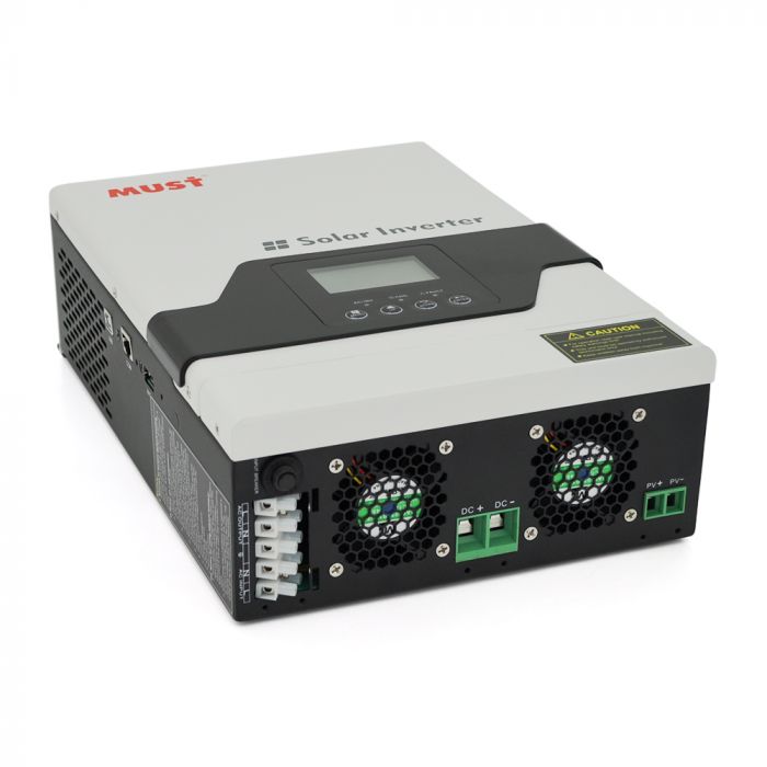 
					Гiбрiдний ДБЖ  MUST PV18-1012VPM, 1000W, 12V, ток заряда 10/20A, 160-275V, MPPT (60А, 75 Vdc)