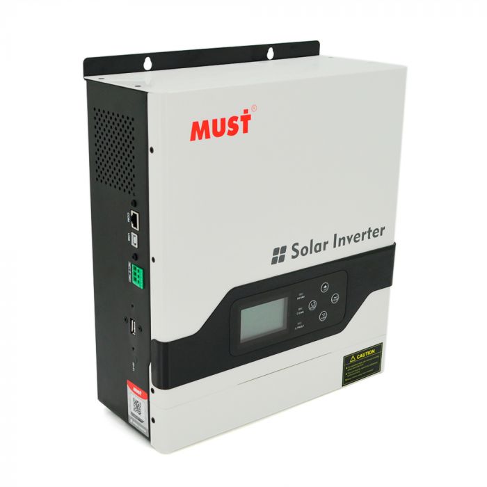 
					Гiбрiдне ДБЖ  MUST PV18-3024VPM, 3000W, 24V, ток заряда 20/30A, 160-275V, MPPT (60А, 100-145 Vdc)