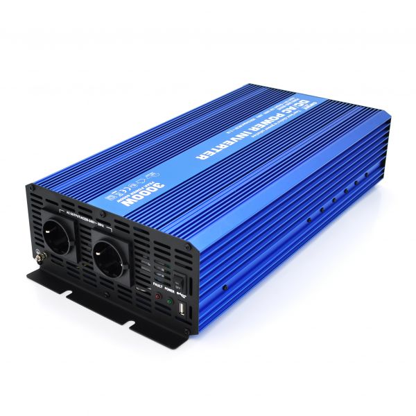 
					Інвертор напруги Carspa-SINUS P3000-122  (3000Вт), 12/220V, 2xShuko, 1USB, клеми, Box Q2