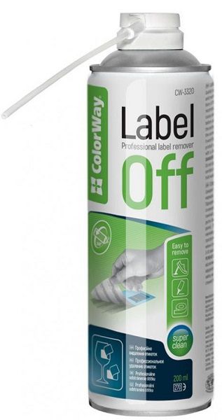 Чистячий аерозоль ColorWay LABEL OFF для видалення наклейок 200мл (CW-3320)