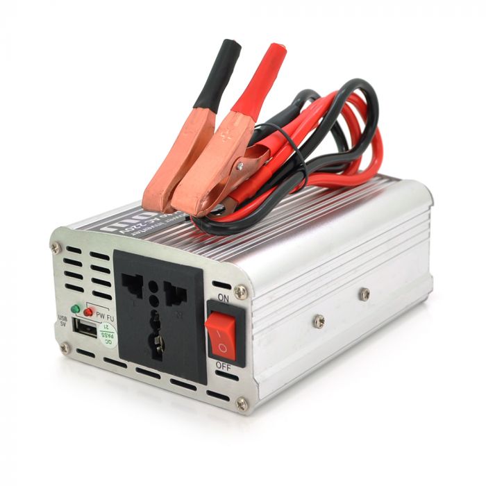 
					Інвертор напруги PI 500ВА(300Вт), 12/220V, approximated, 1 універсальна розетка, клем + крокодили+АЗУ