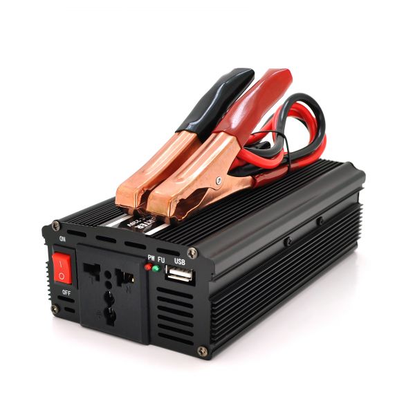 
					Інвертор напруги PI 2000ВА(1200Вт), 12/220V, approximated, 1 універсальна розетка, клем + крокодили