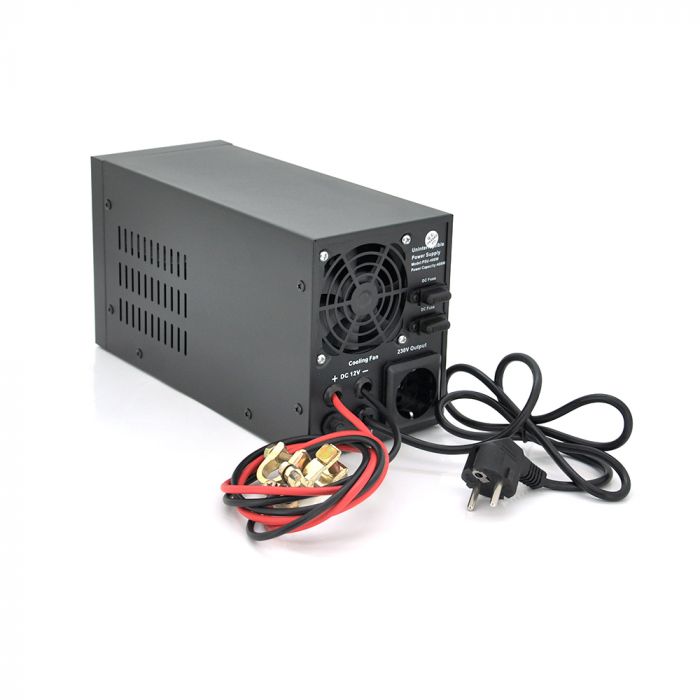 
					ДБЖ з правильною синусоїдою Ritar SK-600VA (400W), DC:145-275V, LCD-дисплей, 1Shuko socket, 12V під зовнішню батарею, струм заряду 10/15А, Q4